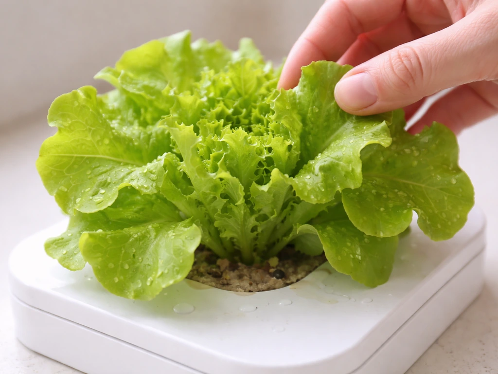 Green loose-leaf lettuce pods with outer leaves separated, ready for cut-and-come-again harvesting.